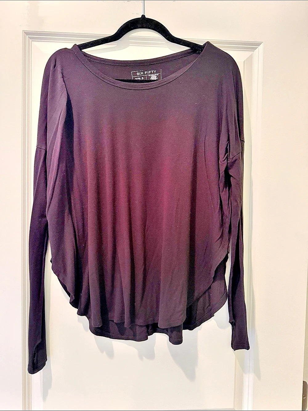 SIX FIFTY The Anywhere Top Long Sleeve Top Black Size Small